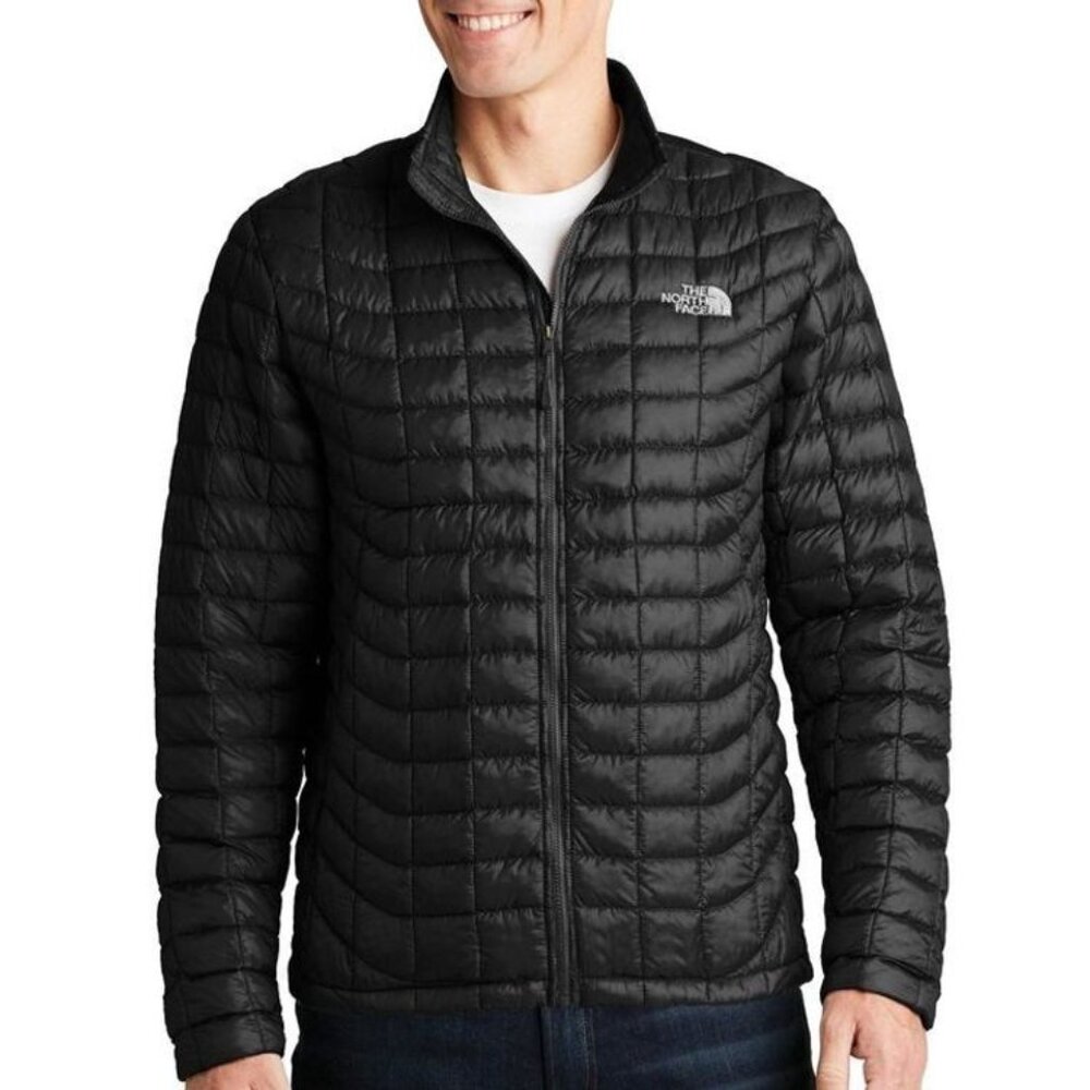 The North Face Men's Black Thermoball Padded Full Zip Puffer Jacket Size L